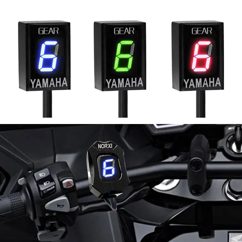 Gear indicator for yamaha xjr 1300 fjr 1300 FZ8 R1 FZ16 Fz1 MT03 R6 Xj6 Motorcycle Ecu Plug Mount 1-6 Level Speed Gear Display