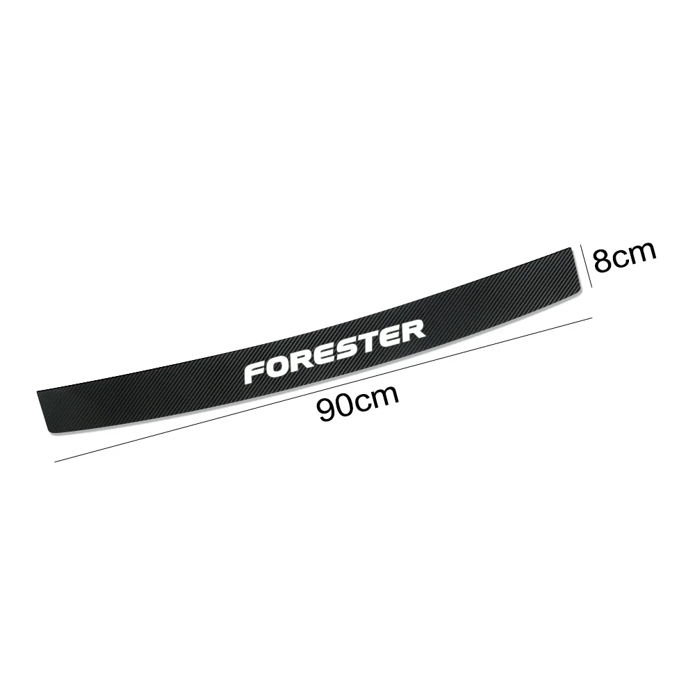 For Subaru Forester SJ SF SK SH Car Rear Trunk Guard Plate Sticker Rear Bumper Decoration Carbon Fiber Decals Film Accessories