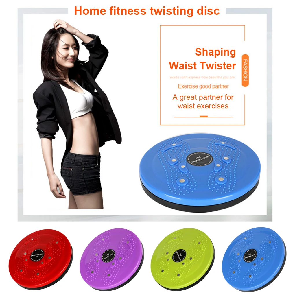 Waist Twisting Disc Professional Home Gym Fitness Accessory Rotating Abdominal Exercise Equipment Foot Massager  Red