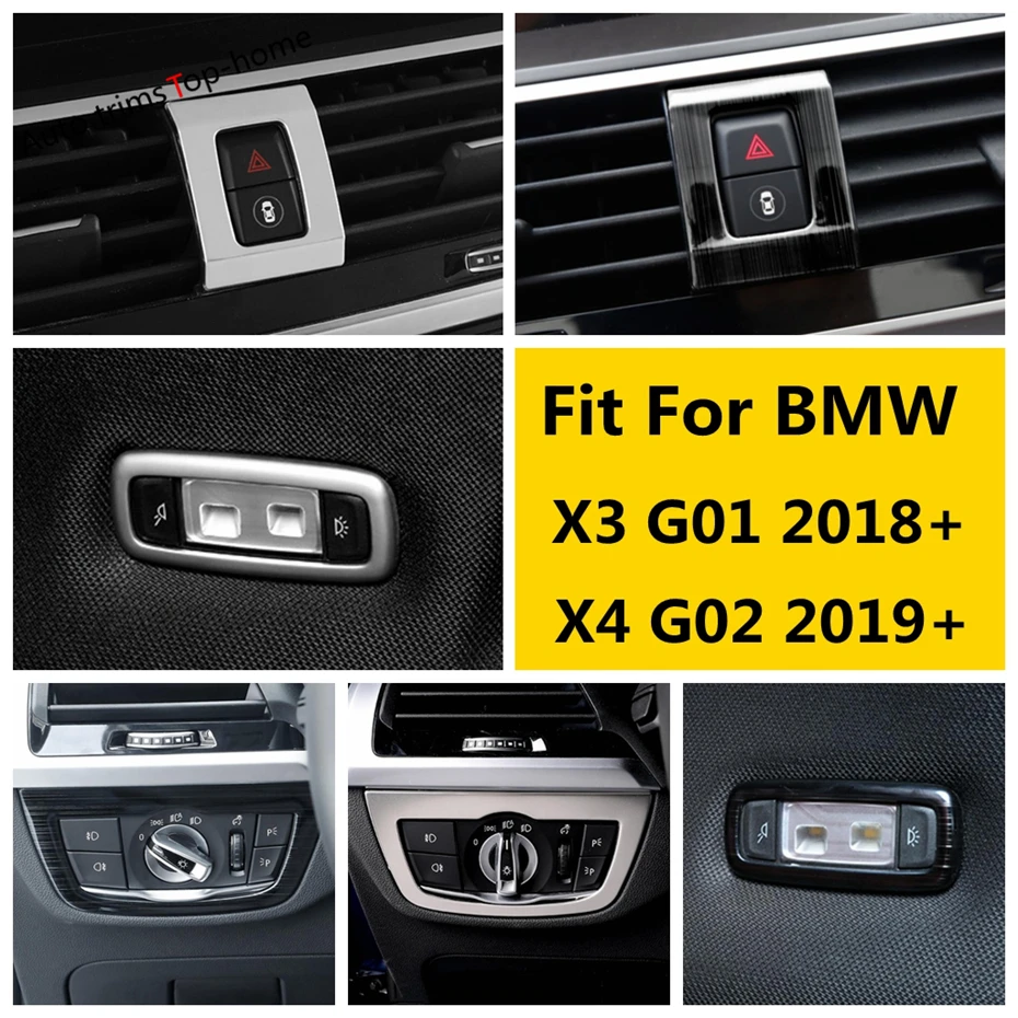 

For BMW X3 G01 2018 - 2023 / X4 G02 2019 - 2023 Head Light Switch / Warning Lamp Button / Reading Light Control Frame Cover Trim