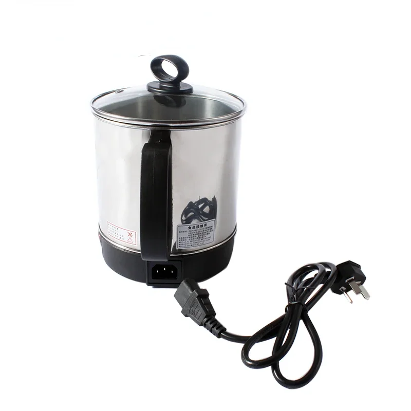 Stainlesss Steel Electric Kettle Water Heating Boiler Tea Pot Portable Travel Mini Hotpot Heater Food Cooking Noodle Cooker