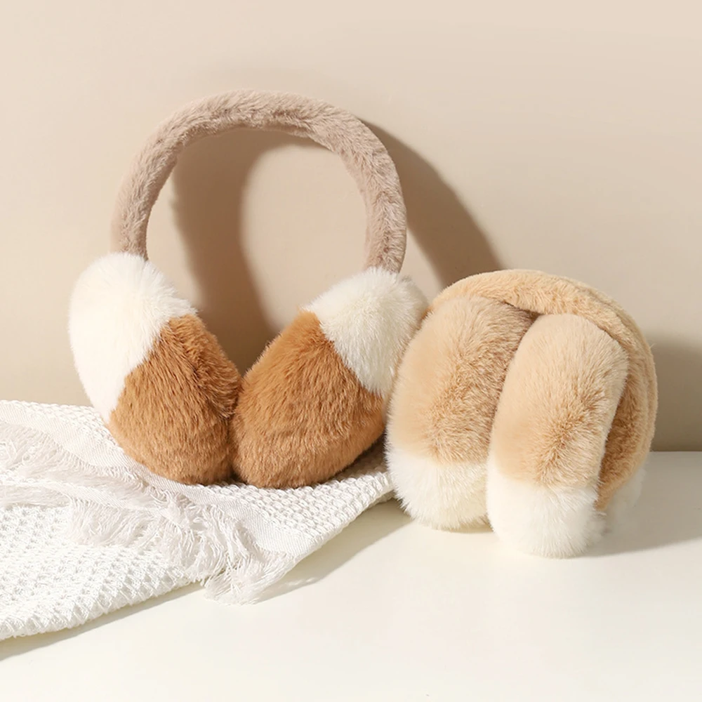 Soft Plush Ear Warmer Winter Warm Earmuffs For Women Men Fashion Solid Color Earflap Outdoor Cold Protection Ear-Muffs Ear Cover