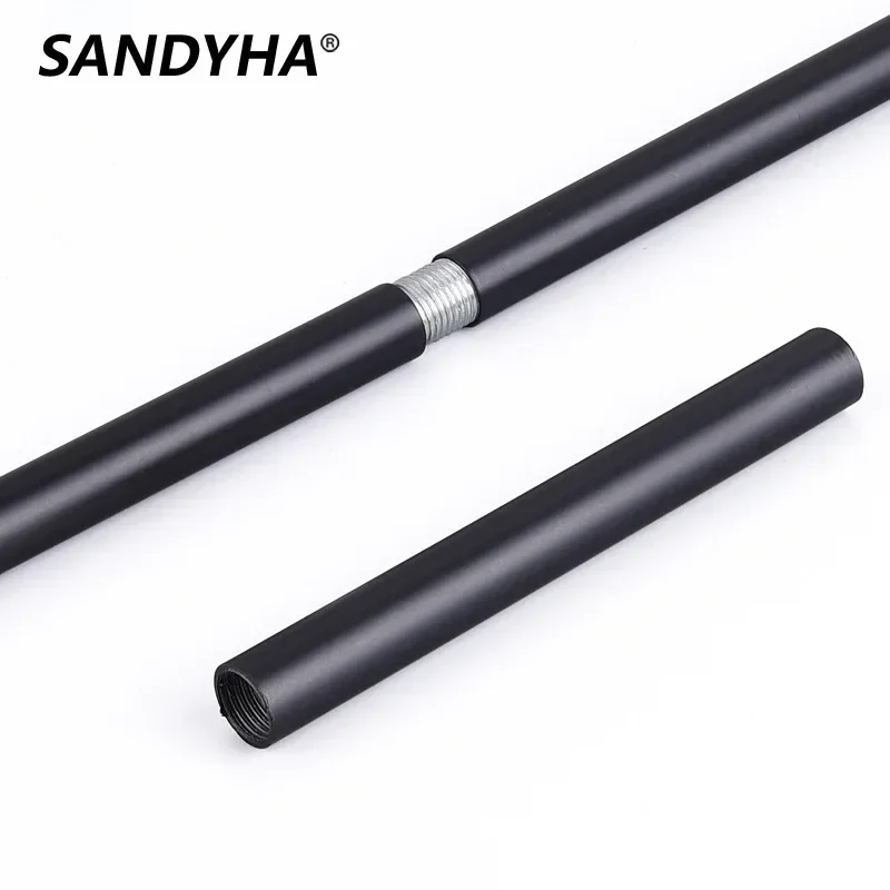 

SANDHA Black M10 Threaded Dental Tube with Hollow Design At Both Ends for Iron Pendant Light Desk Lamp Straight Pole Accessory