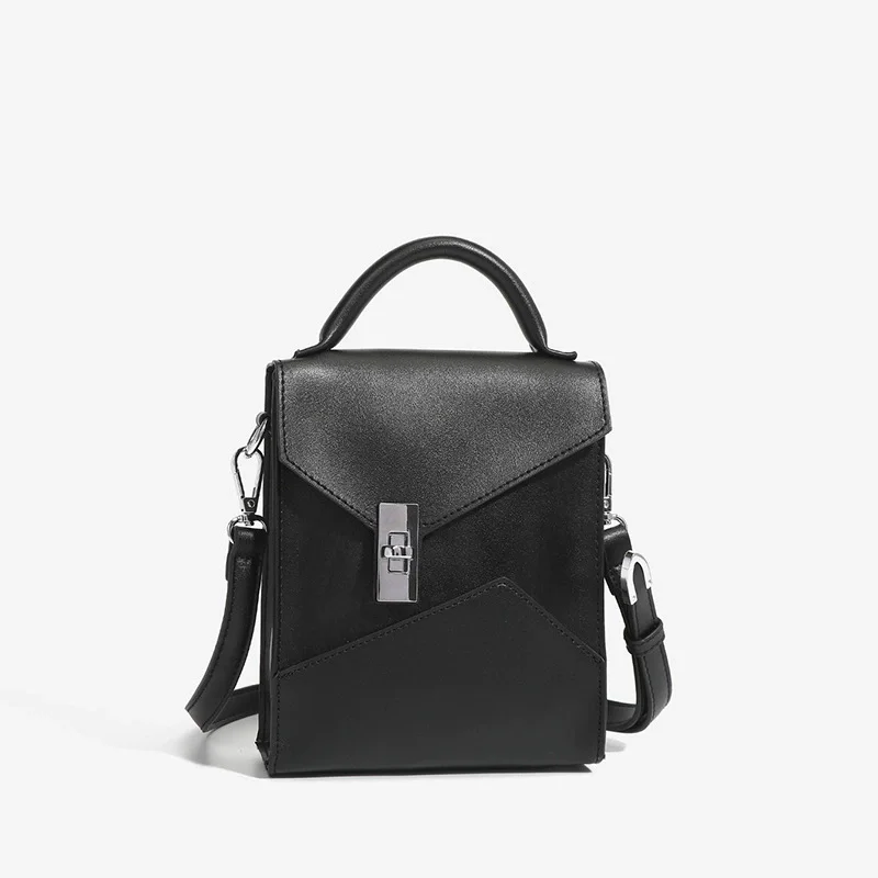 

Trendy Korean Shoulder Crossbody Bags For Men and Women Small Lock Phone Bag Niche Design Handbag and Purse Ladies Small Holder