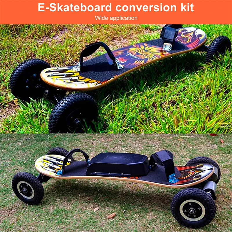9 Inch Mountain Electric Skateboard Deck 10 Ply Canadian Maple Off Road Longboard Deck with Foot Holder Adult Skateboard