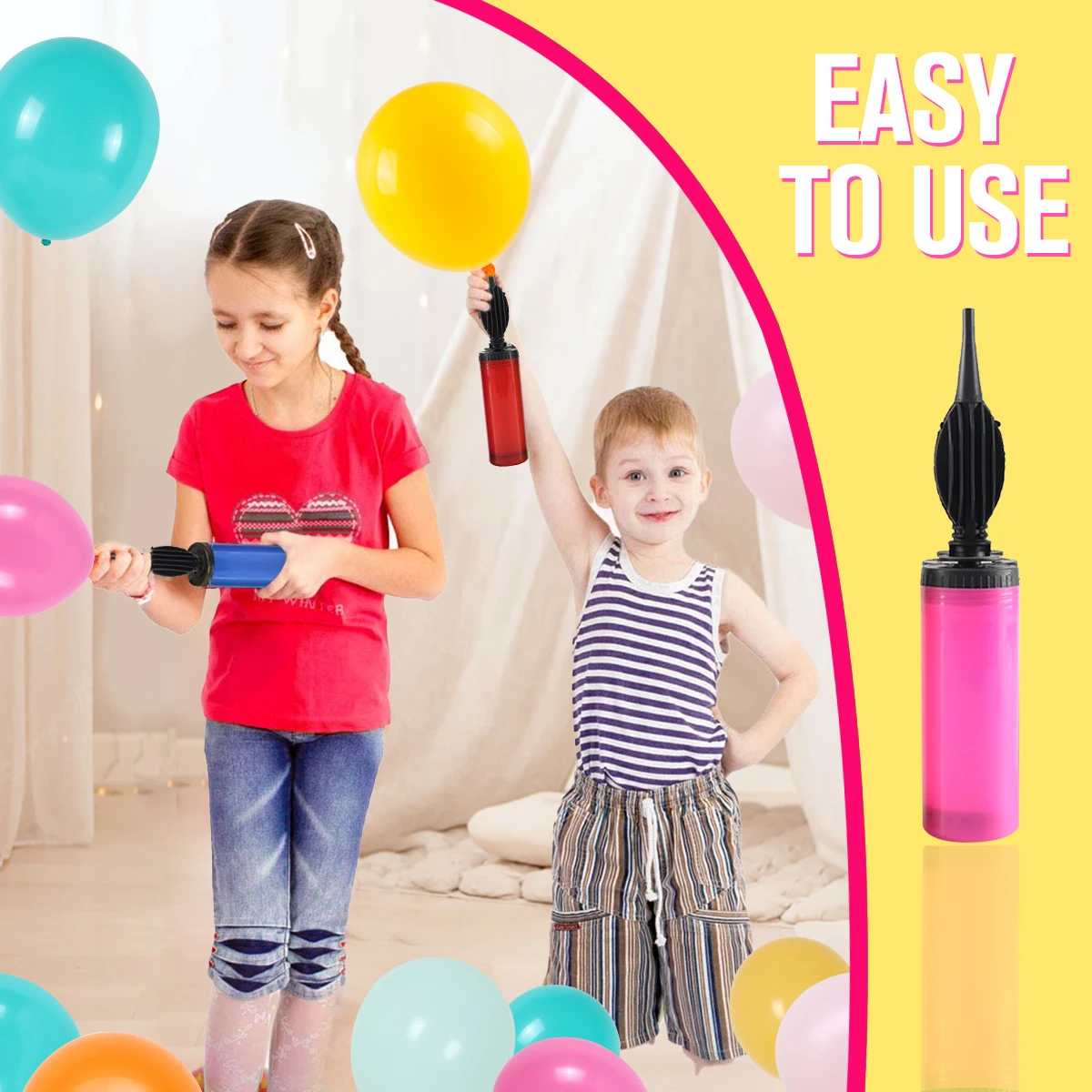 High Quality Balloon Pump Air Inflator Hand Push Portable Useful Balloon Accessories Birthday Party Decor Kids Wedding Supplies