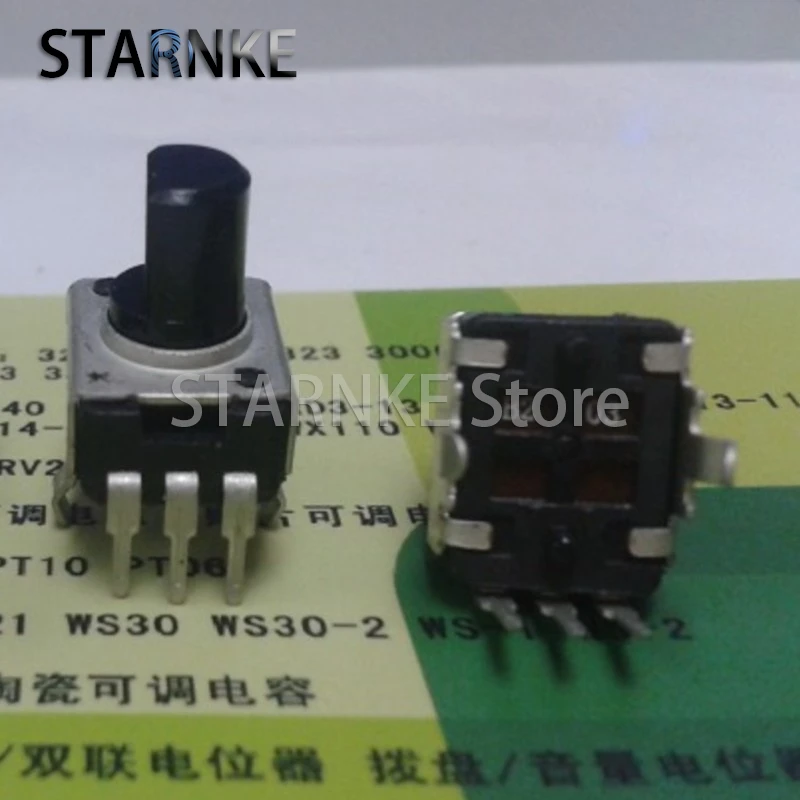 10PCS RV09 Type Vertical Single Adjustable Resistance B20K B203 R0902N 0932 Sealed Potentiometer 3 Pin Half Shaft Length 8MM