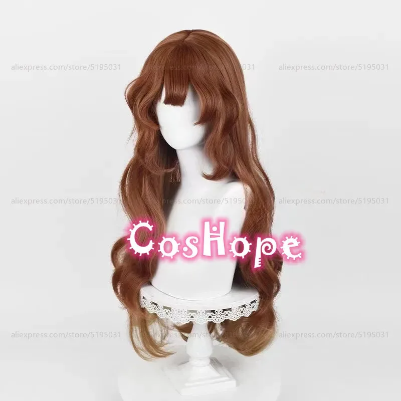 فتاة صغيرة Eurydice 78cm طويل مجعد بني أصفر أنيمي شعر مستعار تأثيري مقاومة للحرارة بيروكات صناعية