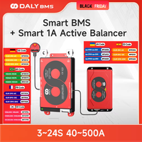 Smart BMS DALY Lifepo4 3S 12V 10S With BT 1A Active Battery Equalizer 4S 12V 8S 24V 13S 48V 16S 60V 200A 250A For 18650 Battery