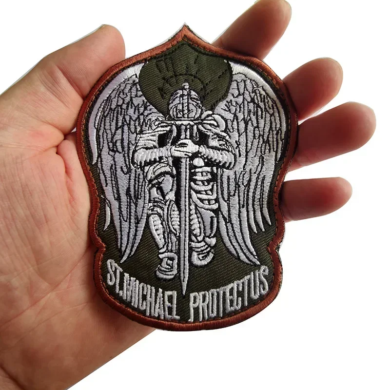 Aartsengel St. Michael Tactische Patch Pvc Reflecterende Engel Geborduurde Haak & Lus Patches Militaire Morele Badge Rugzak Stickers