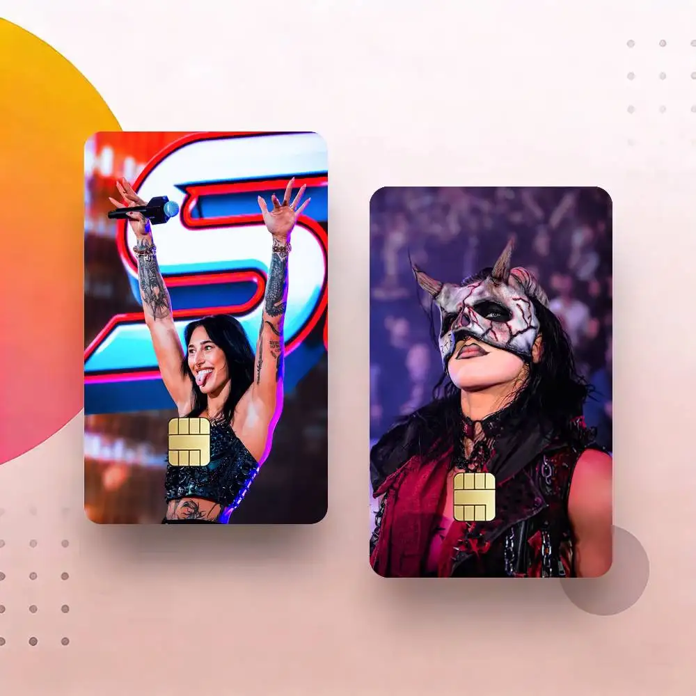 

W-Wrestler R-RheaRipley Decorative Waterproof Film Skin Cover Credit Card Stickers Debit Front Bank Bus Pass