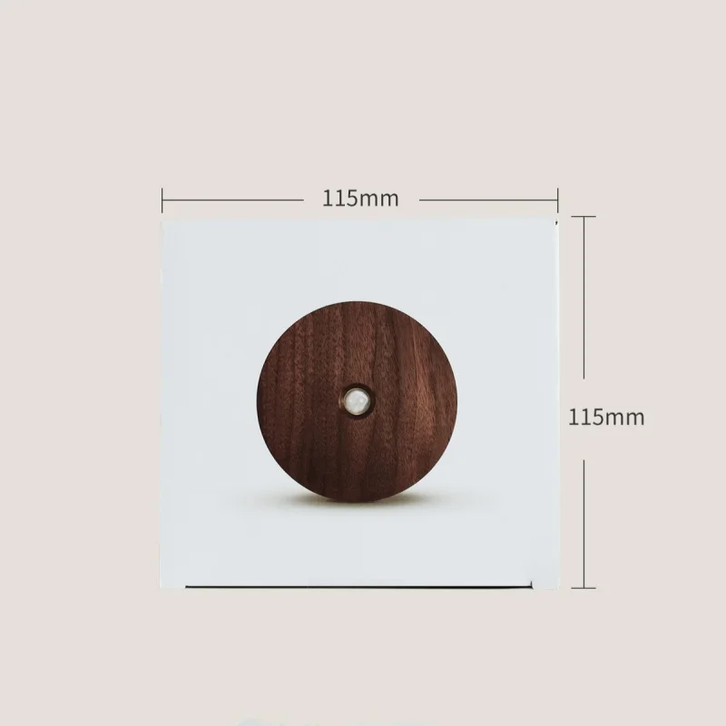 Luz de inducción magnética de madera maciza de estilo minimalista moderno, lámpara de carga en relieve para pared, regalos creativos culturales, pasillo y dormitorio