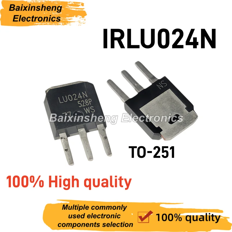 10PCS New IRLU024N IRLU024NPBF LU024N TO-251 Direct Insertion 17A 55V MOSFET