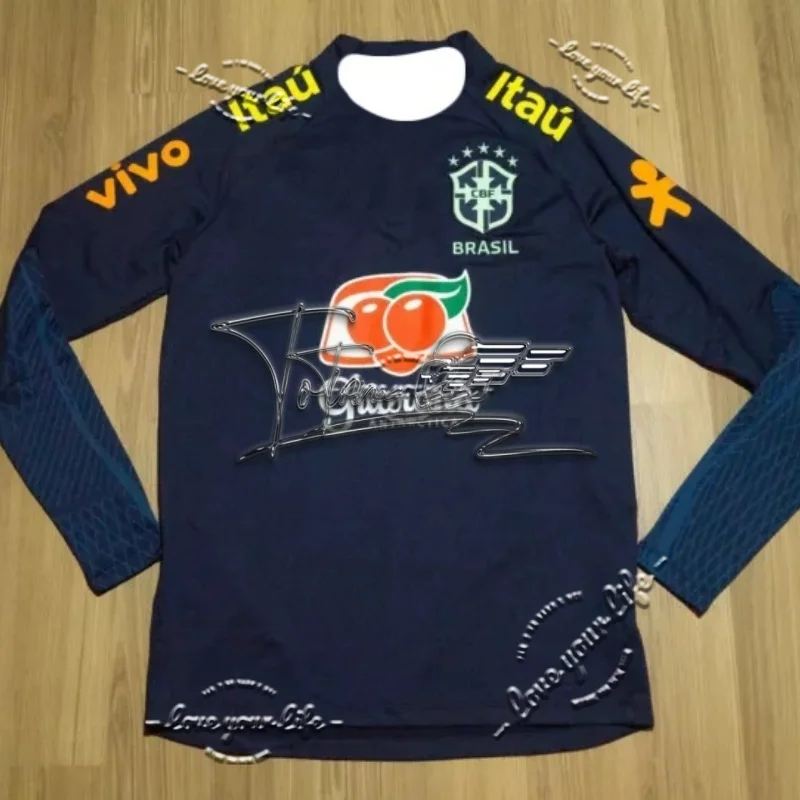 

motorcycle Brazil 2022/23 Season Blue Player Edition Training Jersey Casual Long Sleeve