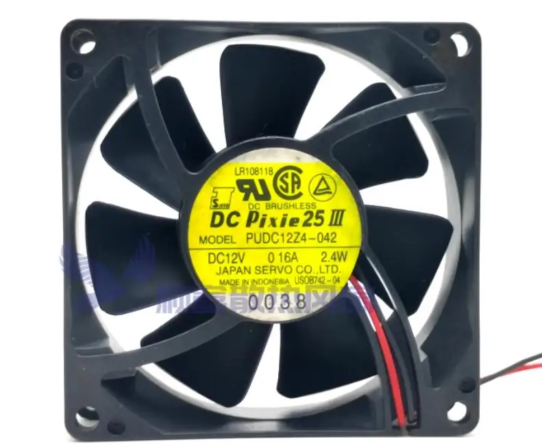 SERVO PUDC12Z4-042 DC 12V 0.16A 80x80x25mm 2-Wire Server Cooling Fan