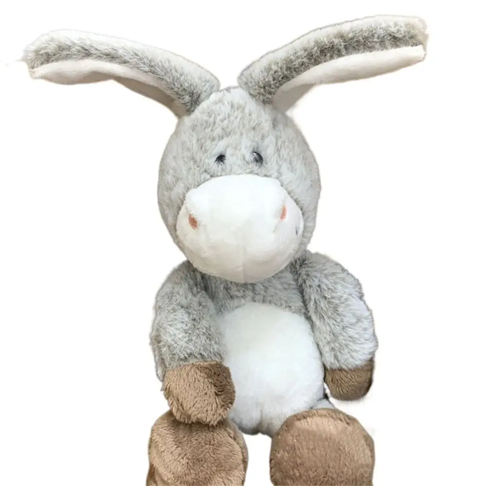 

Stuffed Animal Donkey Stuffed Doll Kawaii PP Cotton Plush Dolls Donkey Plush Toys Grey Cartoon Baby Infant Toys