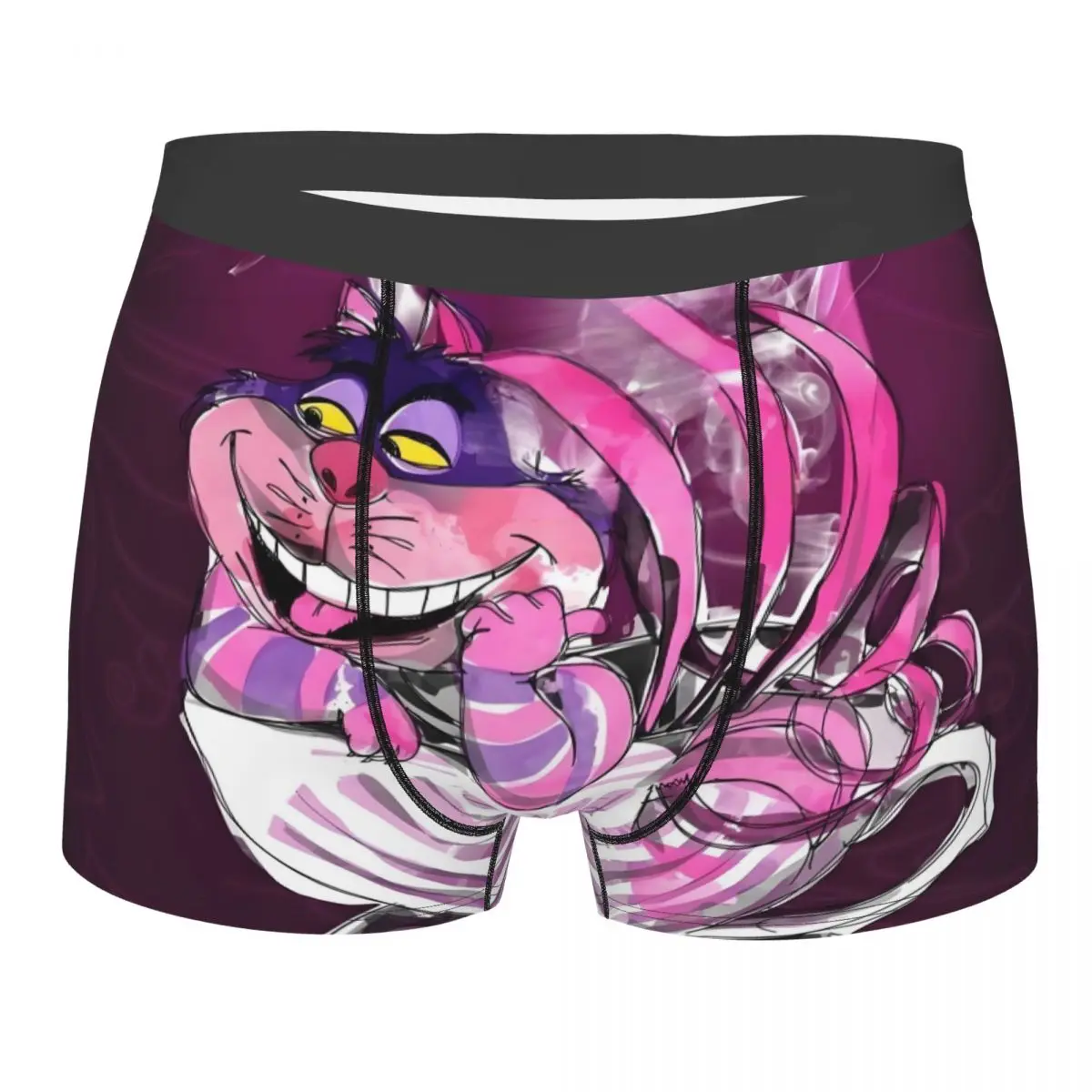 

Customized Cheshire Cat Underwear Male Printed Alice In Wonderland Cartoon Boxer Shorts Panties Briefs Breathable Underpants
