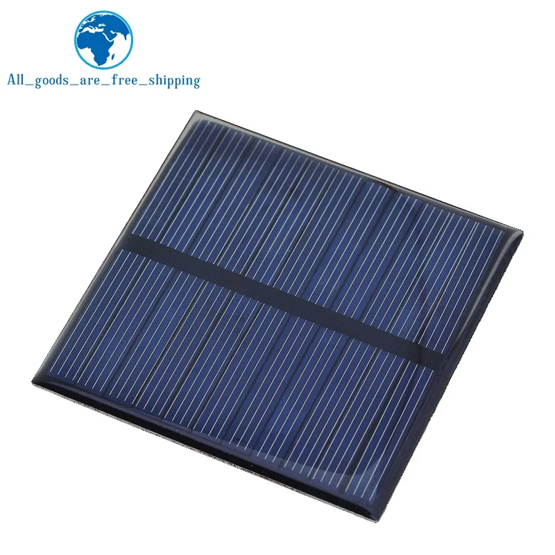 TZT 5.5V 110mA 0.55W Solar Panel Polycrystalline 70*70MM Mini Sunpower Solar System DIY for Battery Cell Phone Charger