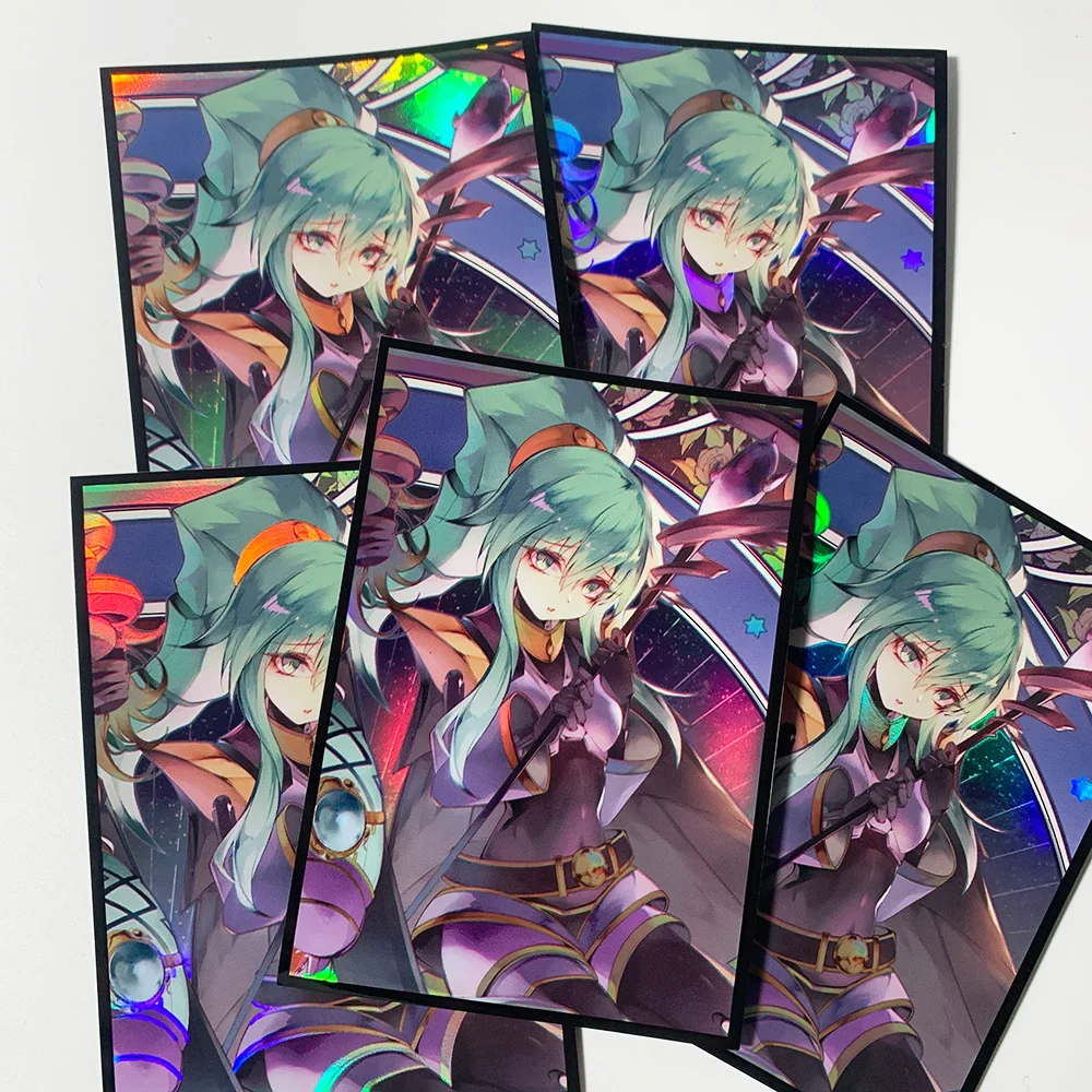 50 STKS 63x90mm Animatie Kaart Mouwen Trading Cards Protector Japanse Grootte OCG Trading Cards Laser Flash Shine Protector Case