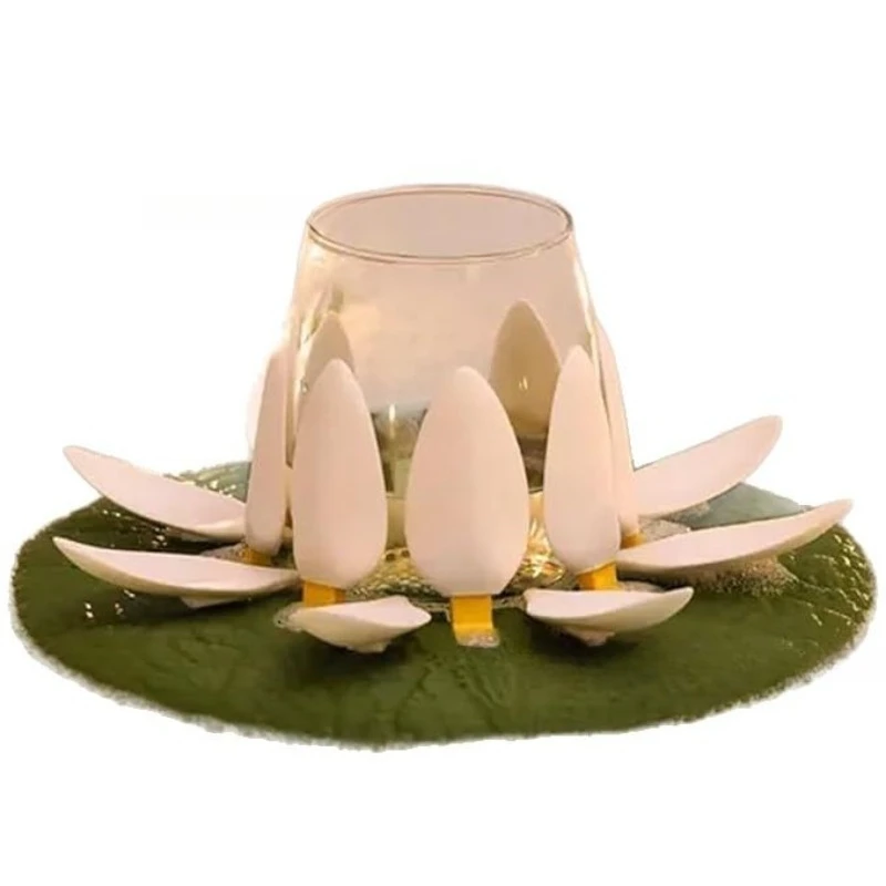 

Новый держатель для вина с лилиями для ванны, держатель для бокала для вина в бассейне, подсвечник