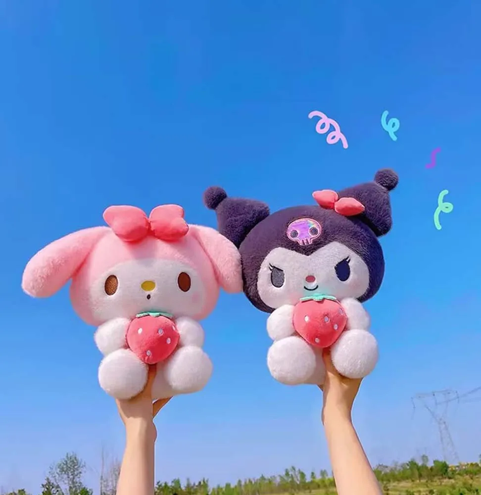 

25cm Anime Sanrio Plush Doll Toys Kawaii Kuromi Mymelody Lovely Soft Stuffed Animals Doll Plushie Home Decoration Children's Toy