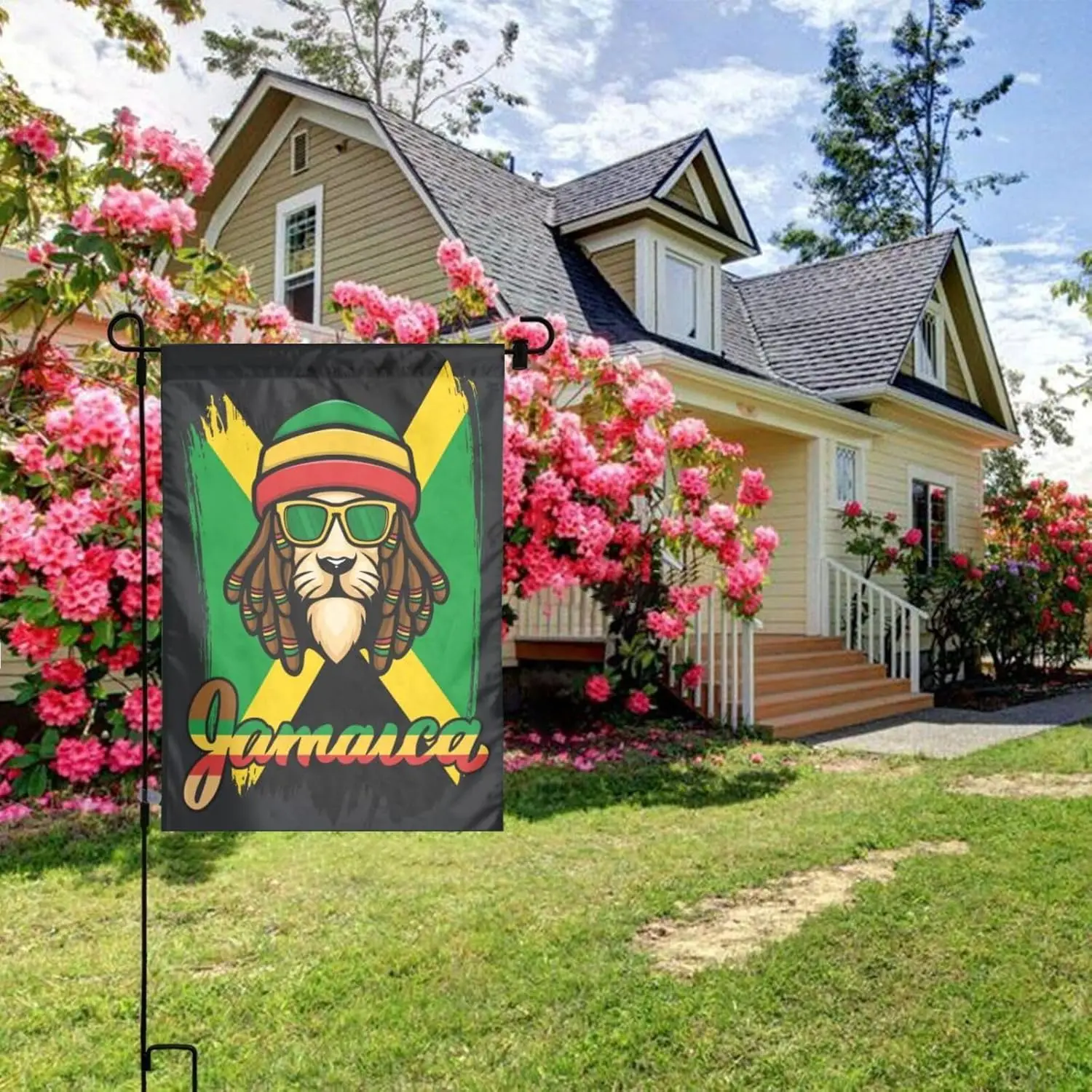 Jamaica Flag 12 X 18 inch Double Side Vertical Garden Flag Indoor Outdoor Perfect Decoration jjp