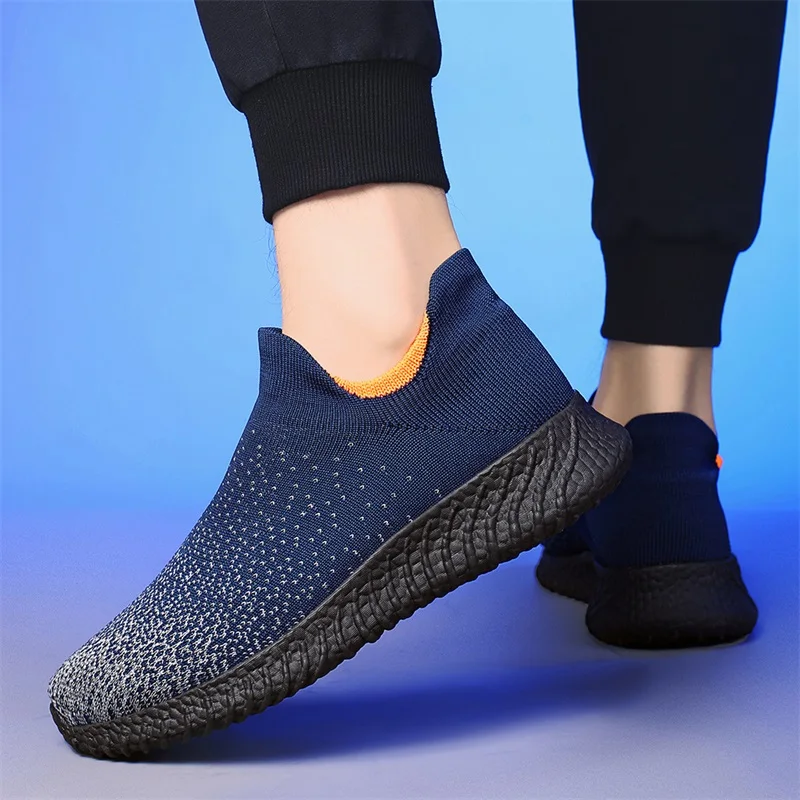 

New Men Sneakers Summer Thick Soled Casual Shoes Breathable Mesh Comfortable Walking Lightweight Vulcanized Shoes Large Size