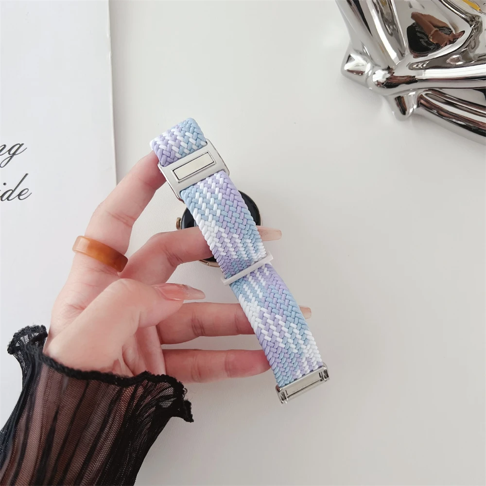 18mm nylon woven strap suitable for Huawei GT4 41mm magnetic buckle elastic loop sports breathable wristband