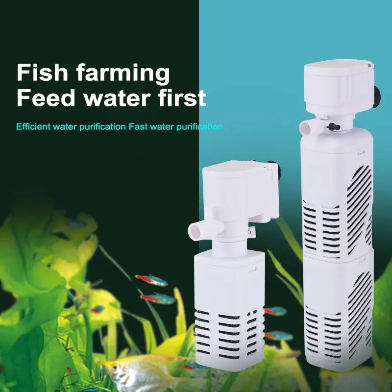 Aquarium Filter Pump Fish Tank Submersible Silent Air Oxygen Aerator Water Change Pump Aquarium Air Pump Wave Maker 220v