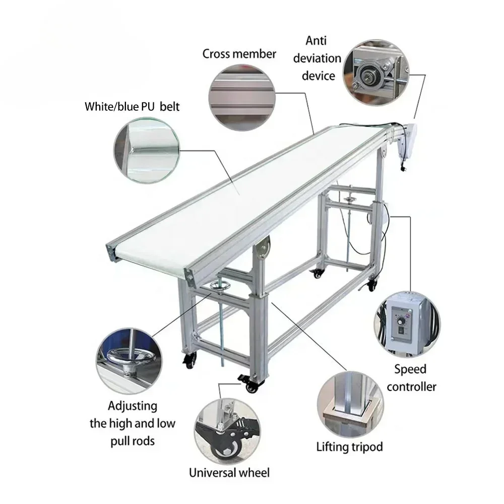 Factory price Easy To Clean Food Grade PU Conveyor Belt Food Transporting Assembly Line Conveyor Blet Machine Conveyors For Fo