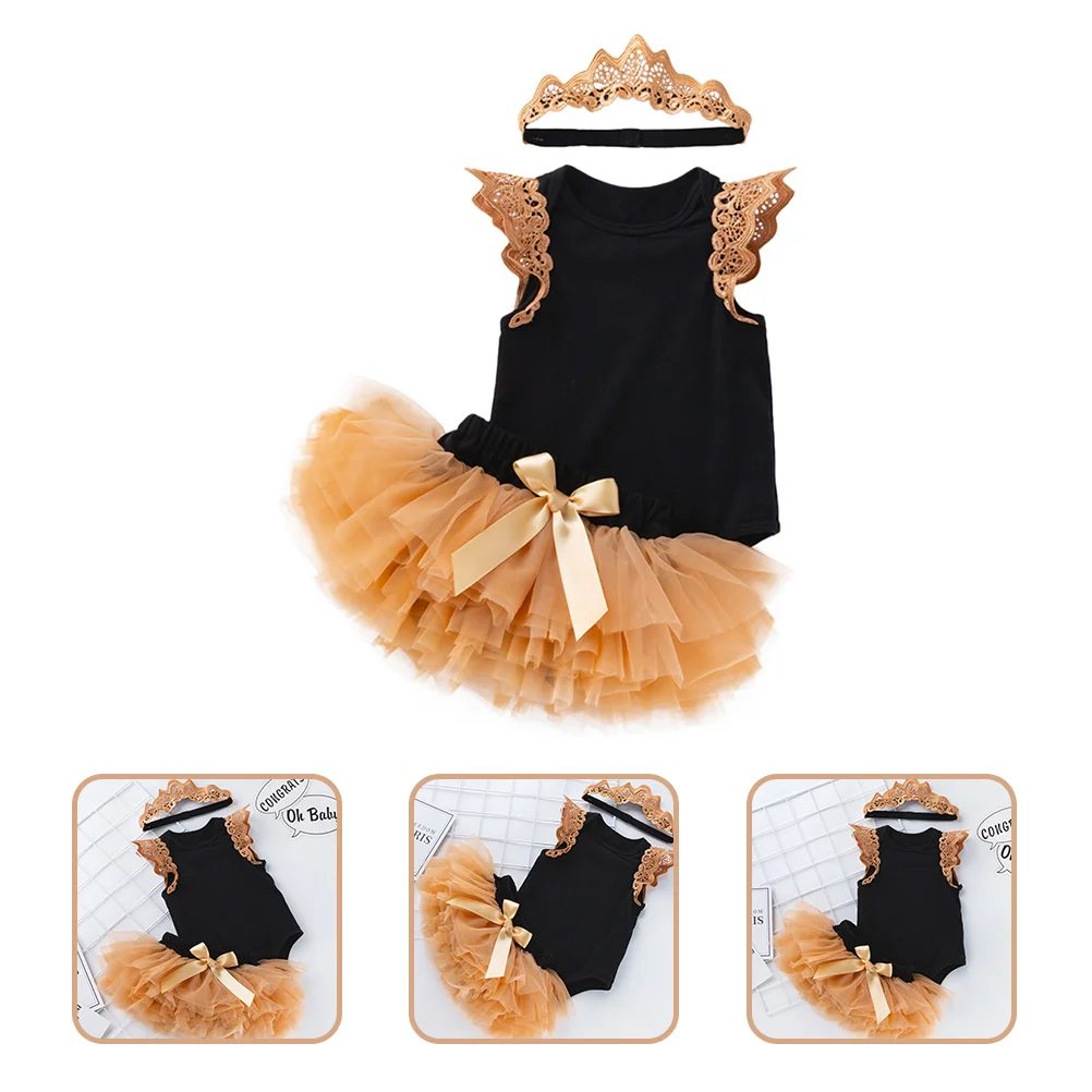 

Sleeveless Wing Romper Newborn Girl Clothes Baby Girls Skirt Air Tutu Princess Dress Set Comfortable Breathable Photo Props