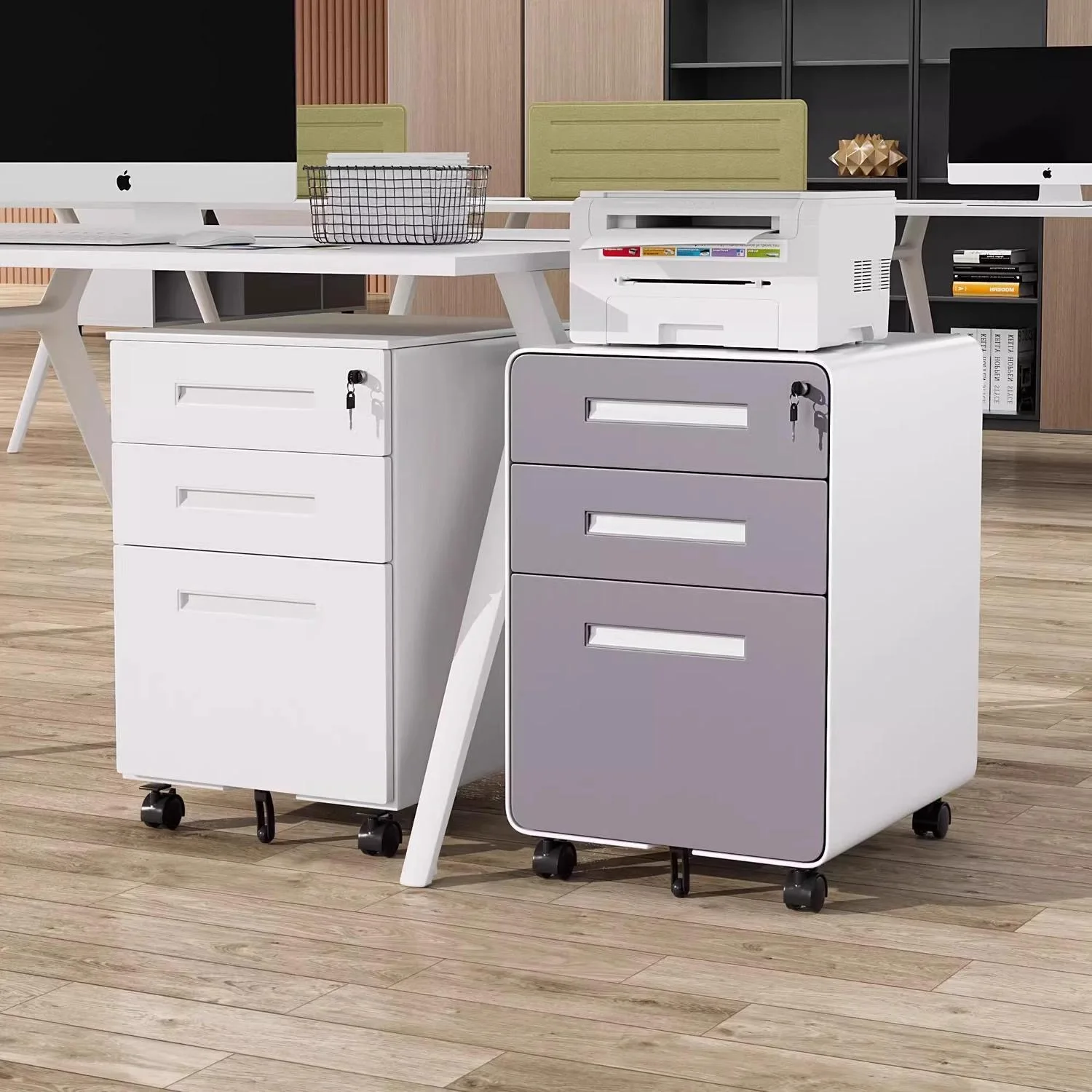 

Modern 3 Drawer File Cabinets,Metal Office File Cabinet with Lock,Black Filing Cabinets for Home Office,Vertical File Cabinet