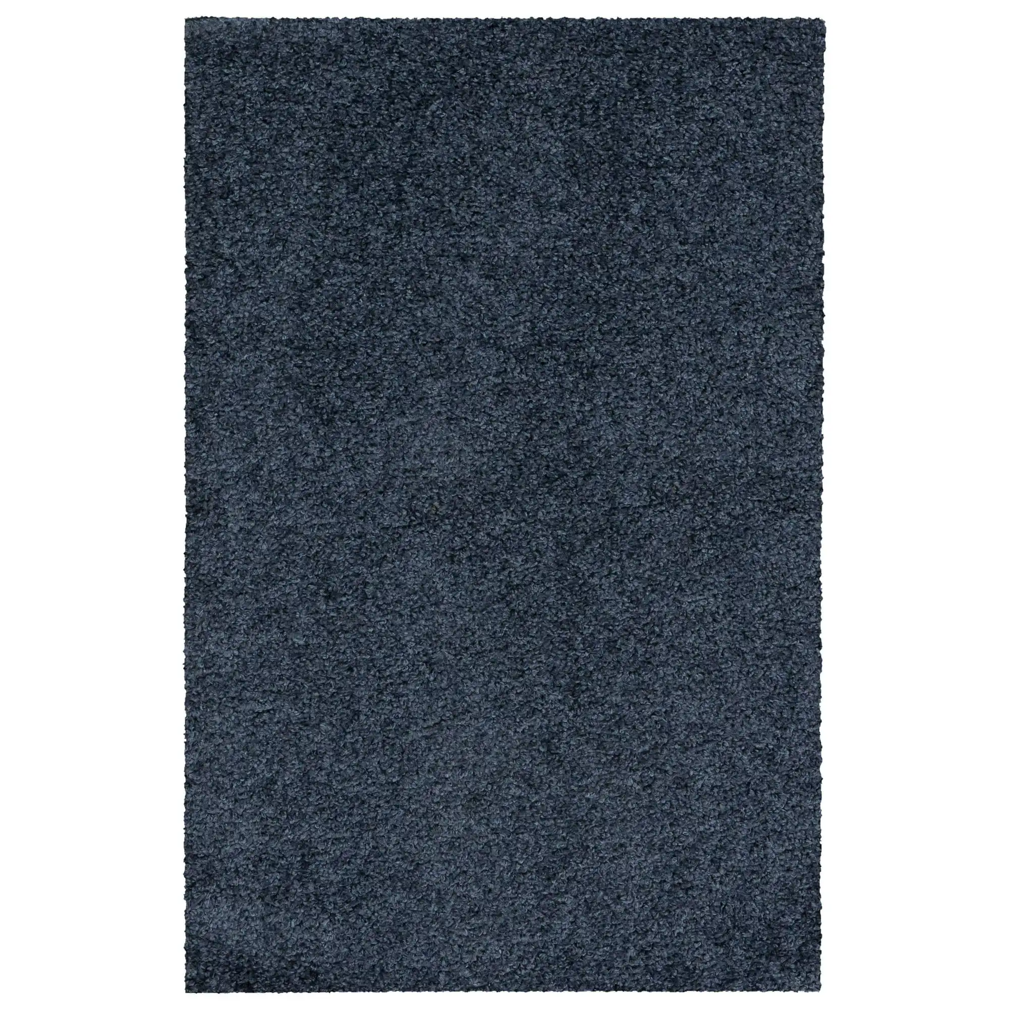 

Traditional Solid Navy Heather Shag Indoor Accent Rug