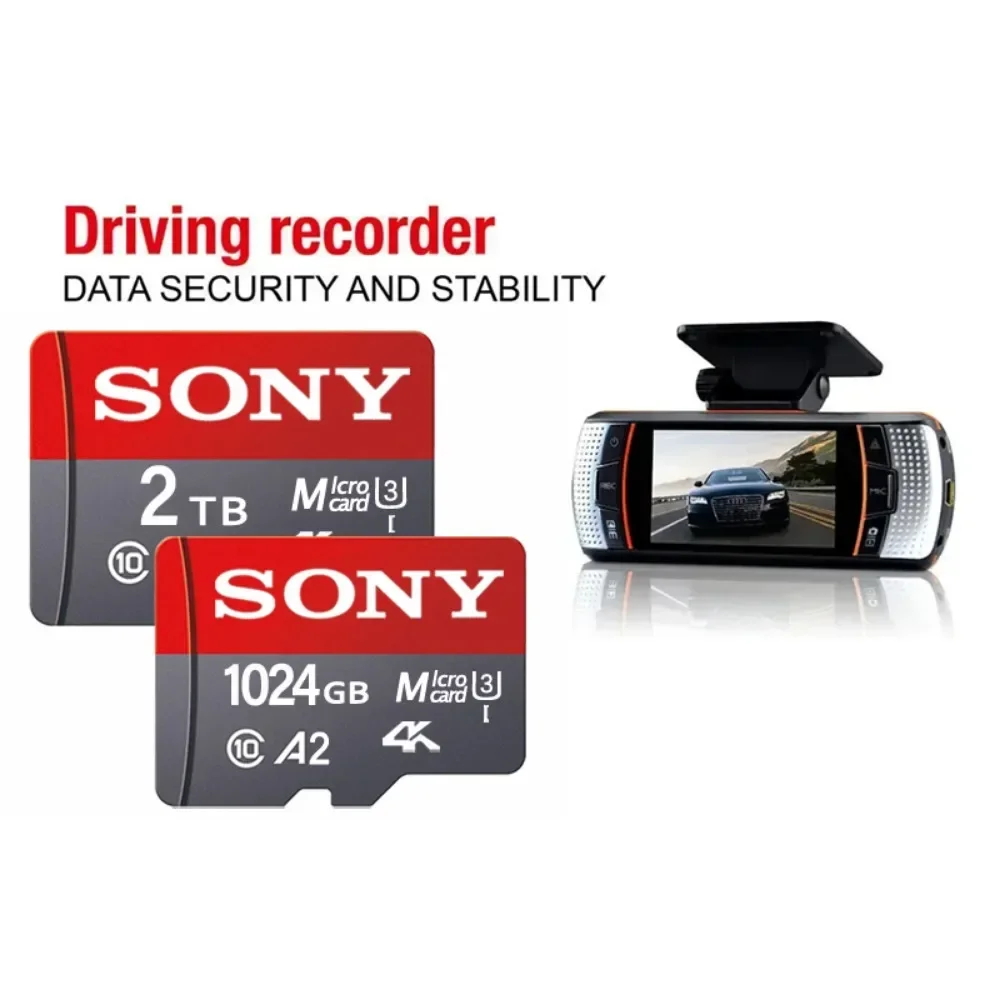 Tarjeta de memoria Micro SD Original SONY U3 A2 Clase 10 2TB 1TB 512GB 256GB 128GB 64GB tarjeta Flash Micro SD TF MicroSD para cámara de teléfono