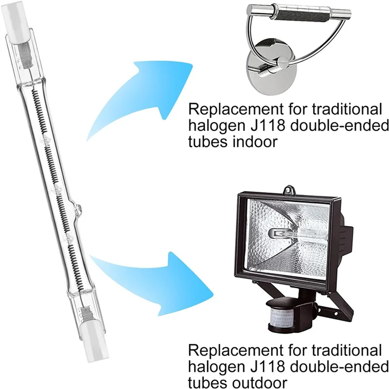 ABUP-R7s Halogen Light Bulbs, 21 Packs R7s Bulb 118Mm Dimmable 230V Halogen Bulbs, Tungsten Linear Light Bulb 300W