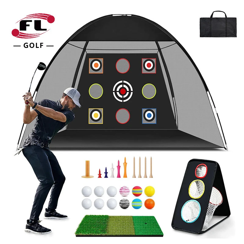 New Golf Nine Hole Target Practice Net Foldable Tent Courtyard Golf Practice Net Set