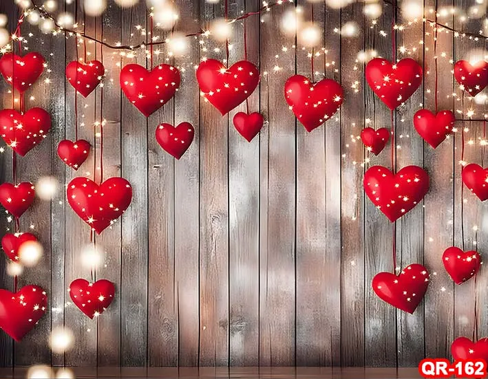 خلفية عيد الحب للتصوير الفوتوغرافي من الخشب الريفي الأحمر على شكل قلب الحب لعيد الحب خلفية رومانسية لموضوع الحب لالتقاط الصور