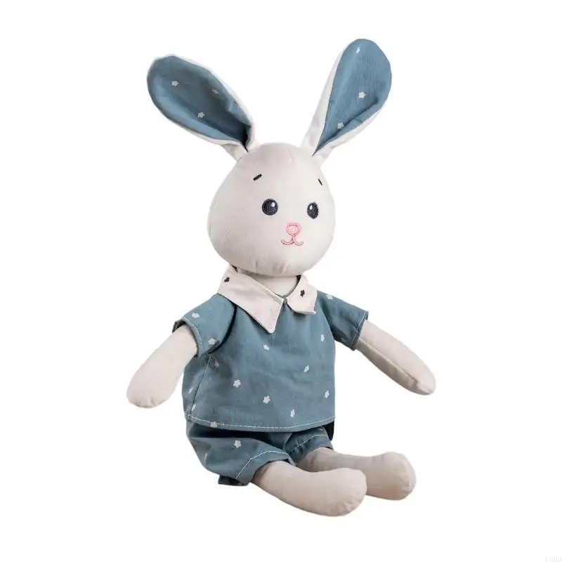Soft Plush Rabbit Doll Dressingup Sleeping Doll Comfort Toy For Kids Toddler L8RB