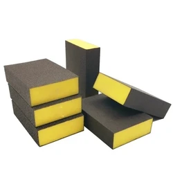 6Pcs Sanding Sponge Block Set Coarse Medium Fine Grit 60-320 Assorted Sandpaper Sponge for Wood Drywall Metal