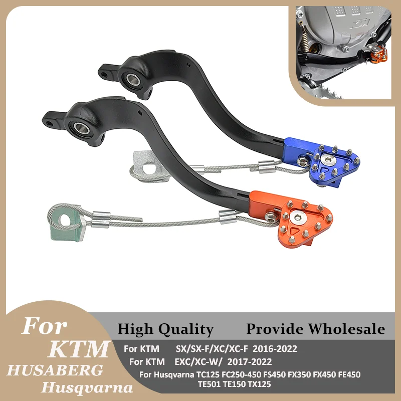 For KTM Husqvarna Motorcycle CNC  Rear Foot Brake Lever Pedal Saver TC TE FC FE FS FX 125 150 250 450 501 Enduro Dirt Bike