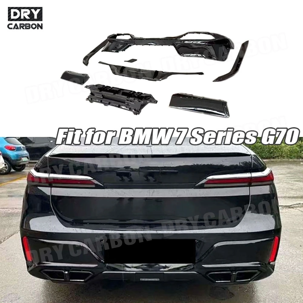 

Car Styling Body Kits Accessories Rear Bumper Lip Diffuser Spoiler Guard for BMW 7 Series G70 Sport 2023+