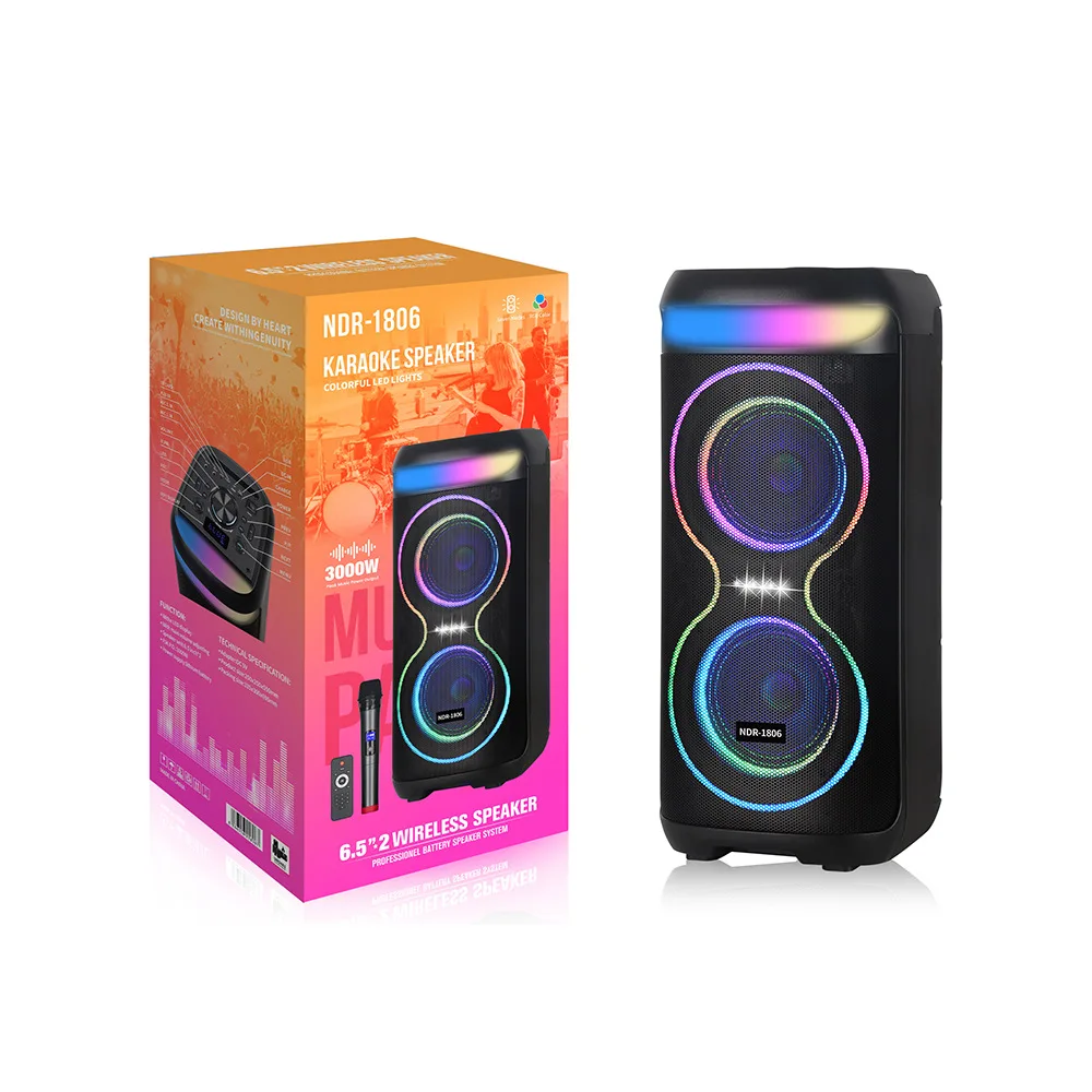 Imagem -04 - Ndr Bluetooth Speaker Dança Quadrada com fm Alta Potência Lâmpada Legal Portátil Móvel ao ar Livre Fábrica Ndr1806 65