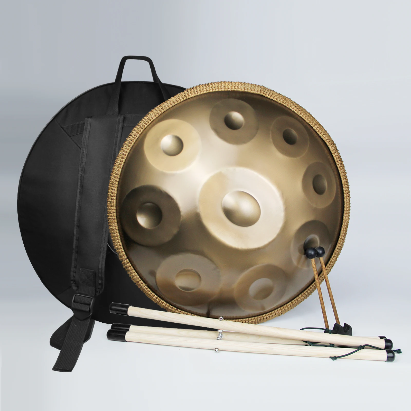 Tambour Handpan 9note D mineur Réglage manuel en acier inoxydable