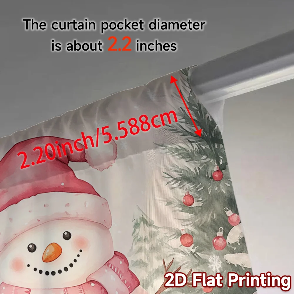 2pcs,Curtains Cute Snowman Christmas Gifts_a (2) Popular Creative Curtains Durable 100% Polyester Fabric Curtains Outdoor #5