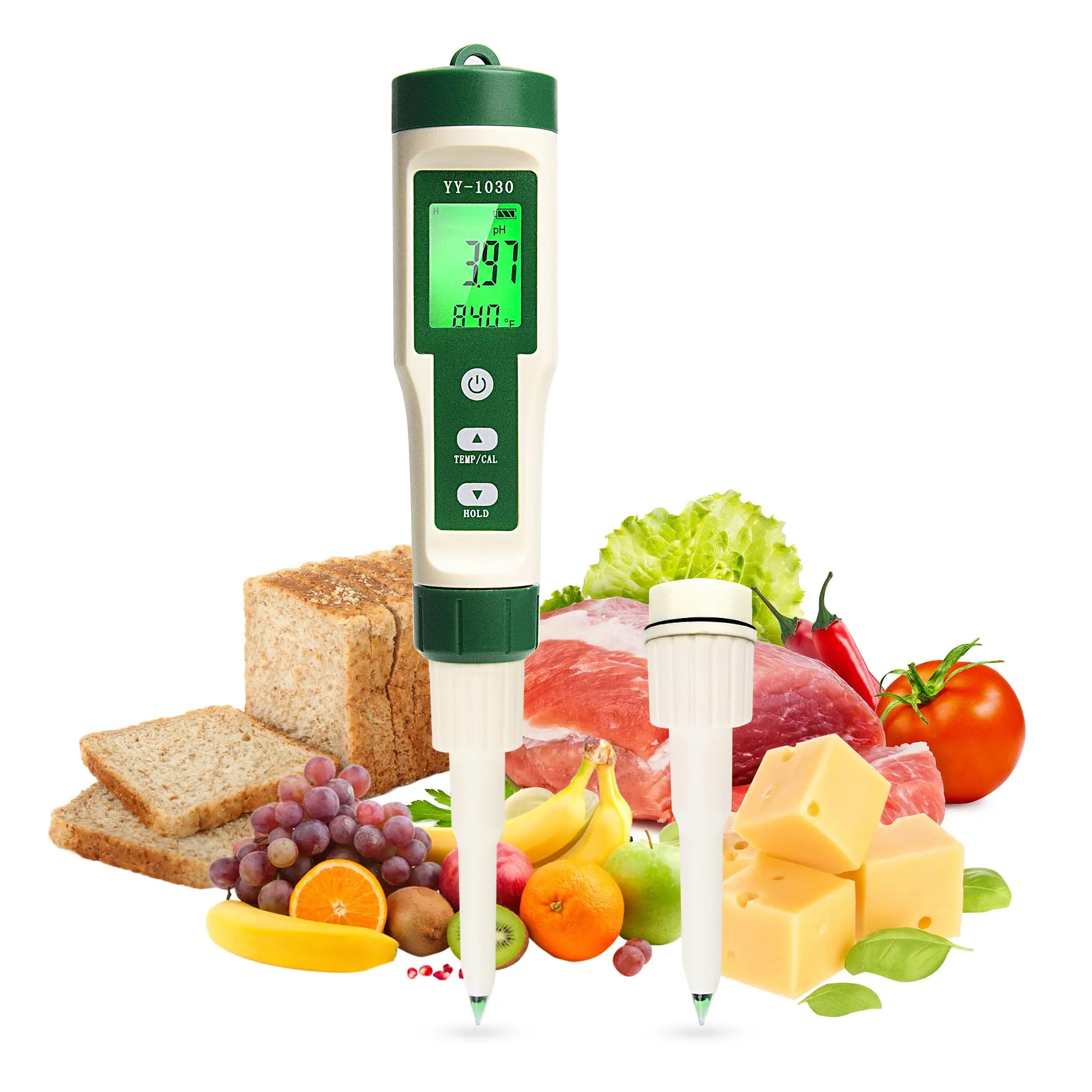 

High Accuracy Digital pH Meter, Food PH Tester with ATC for Sourdough, Fruit, Cheese, Bread, Soft Soil Water&Solution