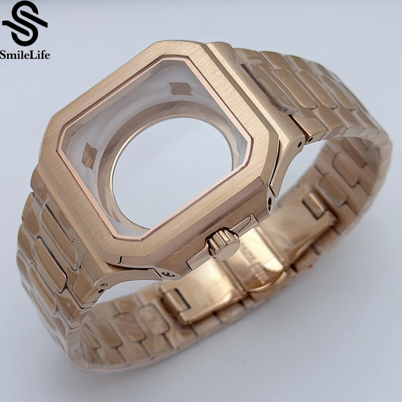 SmileLife 42 мм квадратный корпус из нержавеющей стали 316L с сапфировым стеклом для циферблата 29,5 мм для NH35/NH36/4R аксессуары, механизмы