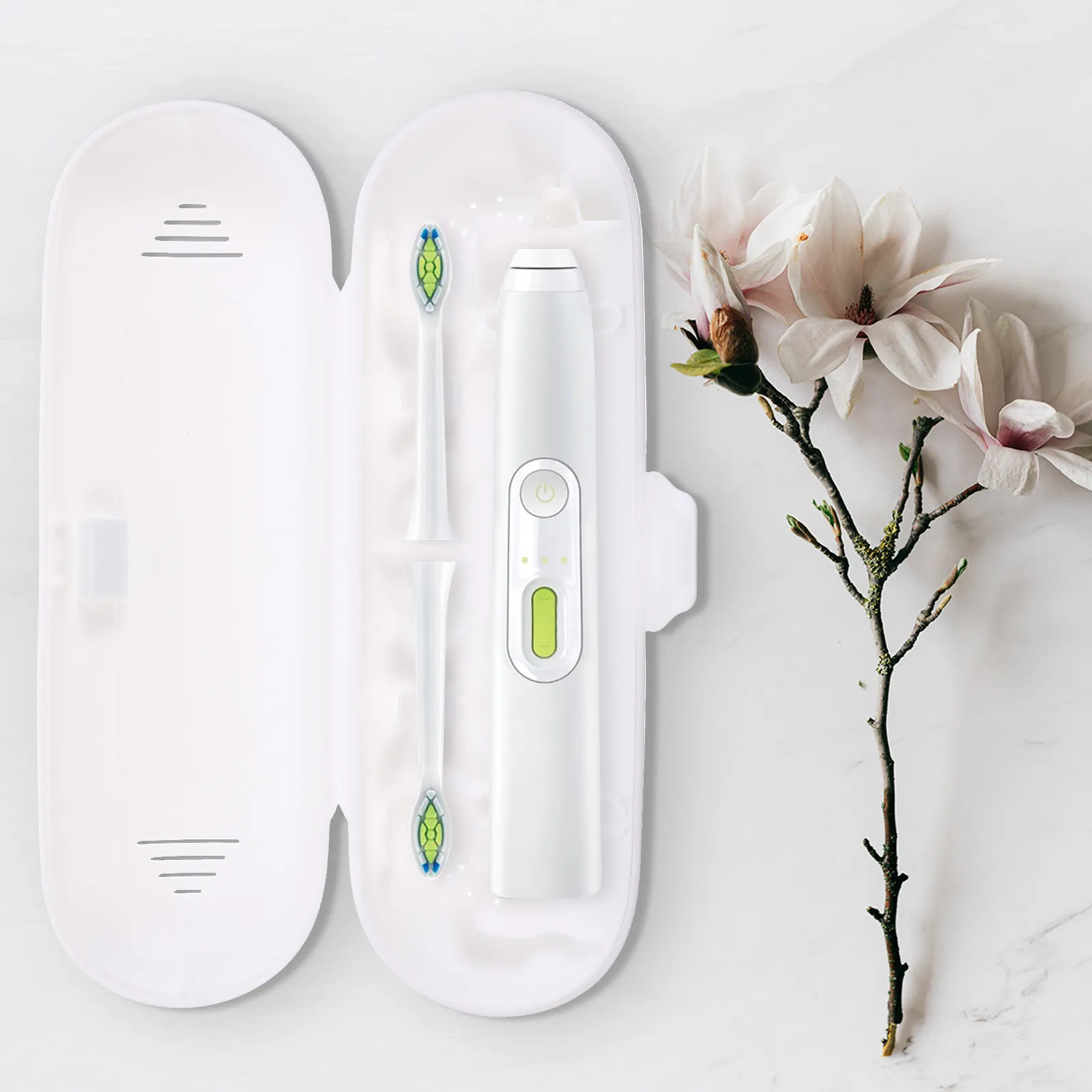 

Набор из 2 универсальных дорожных футляров для электрических зубных щеток и насадок, органайзер для хранения