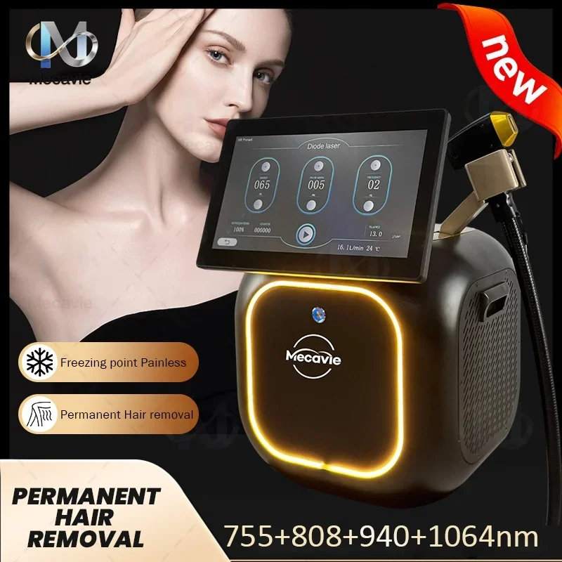 The Latest 4000W Black Diode Laser Hair Removal System Features Upgraded 4 Wavelengths Painless Hair Removal And Cooling Handle