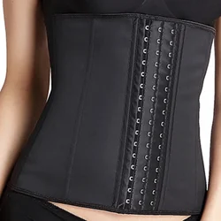 Waist Trainer Corsets9-Steel-Bone Body Shaper Women Underbust Latex Sport Girdle Hourglass Long Torso Cincher Weight Loss