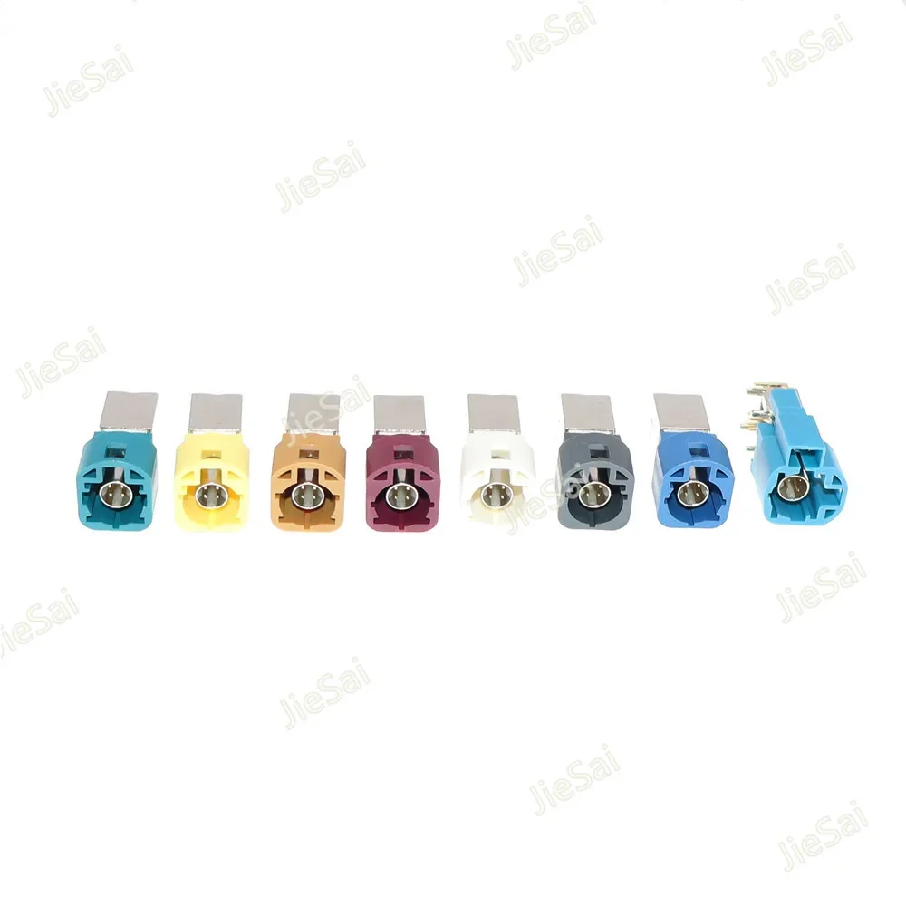 1 Set LVDS 4 Pin Automotive PCB Socket Bent Pin Car Male HSD Connectors Universal Auto Fakra Connector